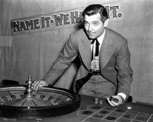 CLARK GABLE AT ROULETTE WHEEL HOLDING CHIPS PRINTS AND POSTERS 173165