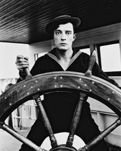 BUSTER KEATON HOLDING WHEEL OF BOAT PRINTS AND POSTERS 170552