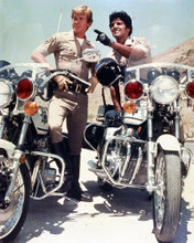 LARRY WILCOX ERIK ESTRADA CHIPS CLASSIC POSE BY MOTORBIKES TV PRINTS AND POSTERS 286813