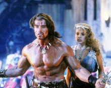 OLIVIA D'ABO ARNOLD SCHWARZENEGGER BARECHESTED CONAN THE DESTROYER PRINTS AND POSTERS 288253