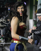 ADRIANNE PALICKI LAUGHING CANDID AS WONDER WOMAN PRINTS AND POSTERS 286041