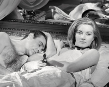 DANIELA BIANCHI WITH GUN SEAN CONNERY SLEEPING FROM RUSSIA WITH LOVE PRINTS AND POSTERS 196763