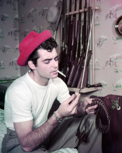 RORY CALHOUN HOLDING GUN BELT RED HAT COOL IMAGE SMOKING CIGARETTE PRINTS AND POSTERS 290418