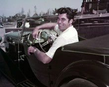 RORY CALHOUN AT WHEEL OF CLASSIC CONVERTIBLE SPORTS CAR PRINTS AND POSTERS 290420