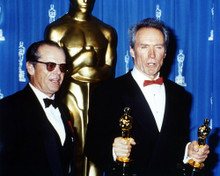 CLINT EASTWOOD HOLDING OSCAR ACADEMY AWARD STATUES JACK NICHOLSON PRINTS AND POSTERS 290525