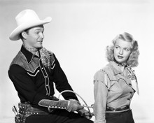 ROY ROGERS WITH ROPE AROUND DALE EVANS STUDIO POSE POSTER PRINTS AND POSTERS 199271