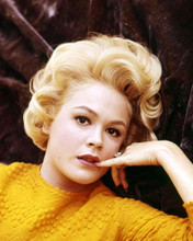 SANDRA DEE YELLOW TOP STRIKING HOLLYWOOD GLAMOUR PHOTO SHOOT BLONDE PRINTS AND POSTERS 290887