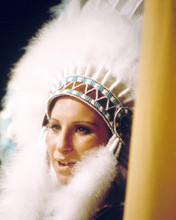 BARBRA STREISAND WEARING AMERICAN INDIAN HEADDRESS PRINTS AND POSTERS 292027