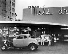AMERICAN GRAFFITI CLASSIC HOT ROD CARS IN FRONT OF MEL'S DINER PRINTS AND POSTERS 199955