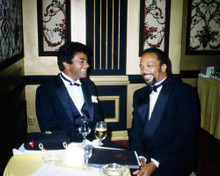 JOHNNY MATHIS CANDID DINING WITH QUINCY JONES PRINTS AND POSTERS 292245
