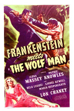 FRANKENSTEIN MEETS THE WOLF MAN POSTER PRINT 295386