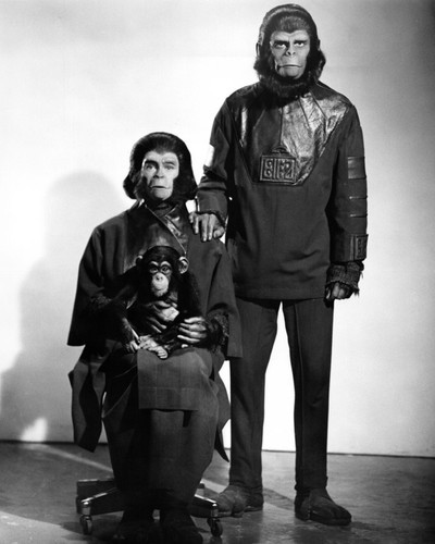 Signed Planet of the Apes Photos Roddy Mcdowall authentic and Kim Hunter