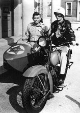 Andy Griffith Show 5x7 inch photo Andy Don Knotts police bike sidecar 5x7 photo
