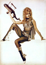 Barbarella 5x7 inch press photo Jane Fonda full length pose with gun