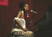 Nina Simone High Priestess of Soul 5x7 inch press photo seated at piano