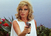 Monica Vitti points gun as Modesty Blaise 5x7 inch photographic print