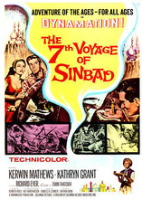 The 7th Voyage of Sinbad Kerwin Matthews Kathryn Grant poster art 5x7 photograph