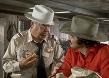 Smokey and the Bandit Burt Reynolds Jackie Gleason eat hamburgers 5x7 inch photo