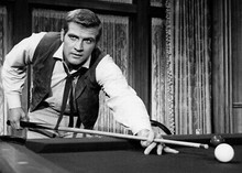 The Big Valley TV series Lee Majors plays pool 5x7 inch real photo