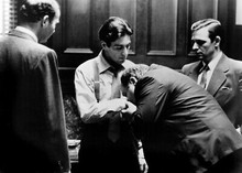 The Godfather 5x7 inch real photo Richard Castellano kisses Al Pacino's hand