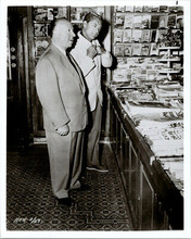 Alfred Hitchcock Cary Grant in newspaper shop Cannes 8x10 photo from 1980's