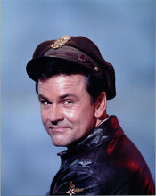 Bob Crane studio portrait in leather jacket & cap Hogan's Heroes TV series 8x10