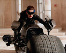 Anne Hathaway as Catwoman riding bike Dark Knight Rises 8x10 photo