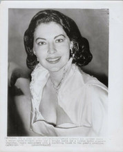 Ava Gardner original stamped Feb 1 1955 8x10 press photo smiling in London