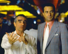Casino 1995 director Martin Scorsese and Robert De Niro on casino floor 8x10