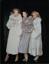 Charlie's Angels TV Shelley Hack Jaclyn Smith Cheryl Ladd in fur coats 8x10