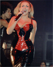 Charlotte Church 8x10 press photo in concert in tight busty leather dress