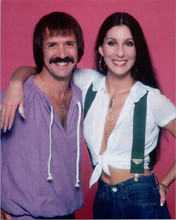 Cher & Sonny Bono 1970's 8x10 smiling photo together