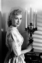 Janet Leigh 1950's publicity pose with candles 8x12 inch real photo