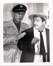 Abbott and Costello classic pose together Costello holding watch 8x12 photo