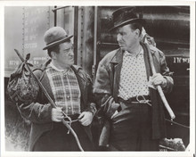 Abbott and Costello portrait as hobos by freight train 8x12 inch photo
