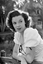 Judy Garland 1940's beautiful portrait in white blouse 8x12 inch real photograph