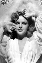Judy Garland 1940's publicity pose in white dress 8x12 inch real photograph