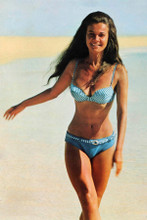 Imogen Hassal busty pin-up 1970 wearing bikini on beach 8x12 inch photo