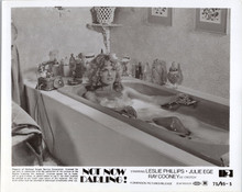 Julie Ege sexy pose lying in bath tub Not Now Darling 5x7 inch publicity pose