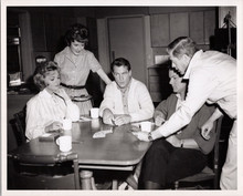 Donna Reed Show Bob Crane Donna & Carl Betz being directed in scene 5x7 photo