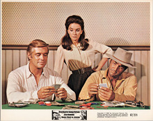 George Peppard Dean Martin play card game in saloon Rough Night in Jericho 5x7