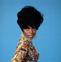 Diana Ross 1960's studio portrait in colorful sequined dress 5x7 photo