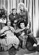 The Beverly Hillbillies Buddy Ebsen and cast pose with dog 5x7 inch photo