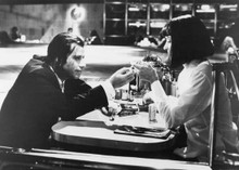 Pulp Fiction John Travolta Uma Thurman in Jack Rabbit Slims 5x7 inch photo