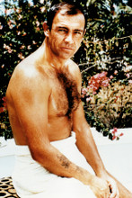 Sean Connery macho beefcake pose with hairy chest 007 4x6 inch real glossy photo