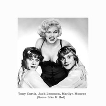Some Like it Hot 12x12 Poster Marilyn Monroe Tony Curtis Jack Lemmon