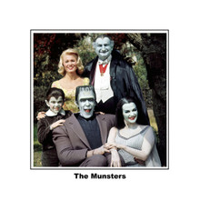 The Munsters 12x12 inch poster Herman Lily Grandpa Marilyn & Eddie smiling pose