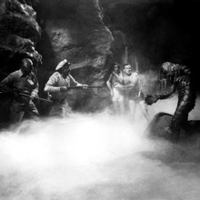 Creature From The Black Lagoon Julia Adams & boat crew in cave 12x12 inch photo