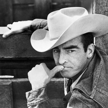 Montgomery Clift classic pose in stetson The Misfts 12x12 inch photograph