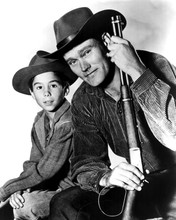 The Rifleman Johnny Crawford Chuck Connors holding rifle 12x18  Poster